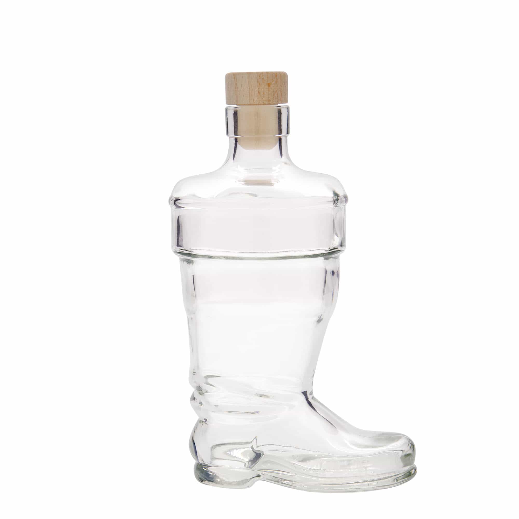 Glazen fles 'Laars', 350 ml, monding: kurk