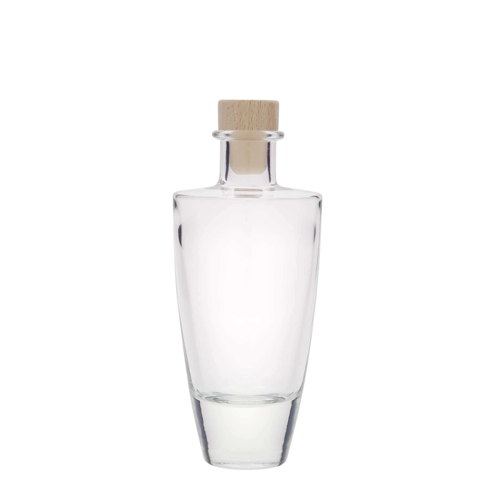 Glazen fles 'Vanessa', 200 ml, ovaal, monding: kurk
