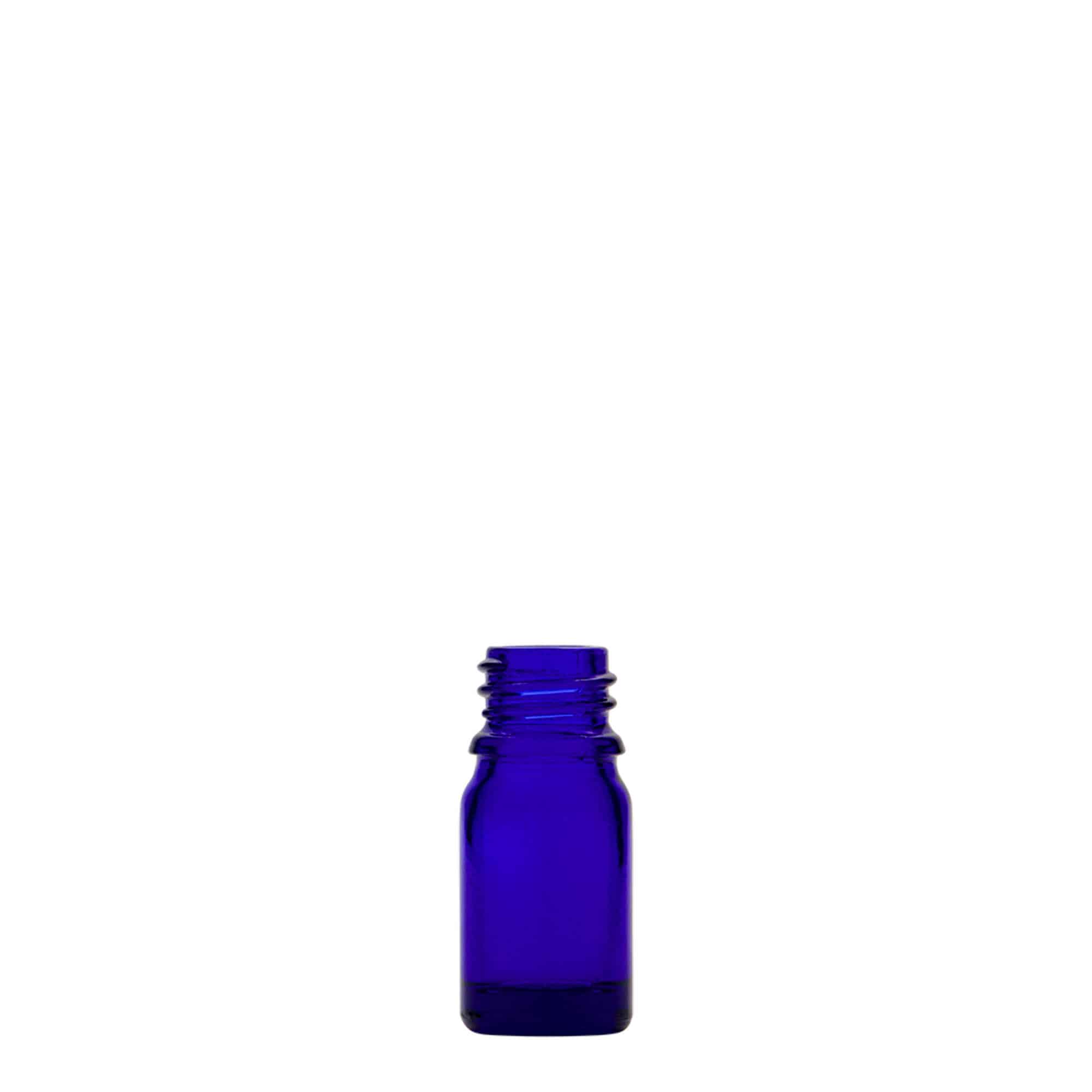 Medicijnfles, 5 ml, glas, koningsblauw, monding: DIN 18