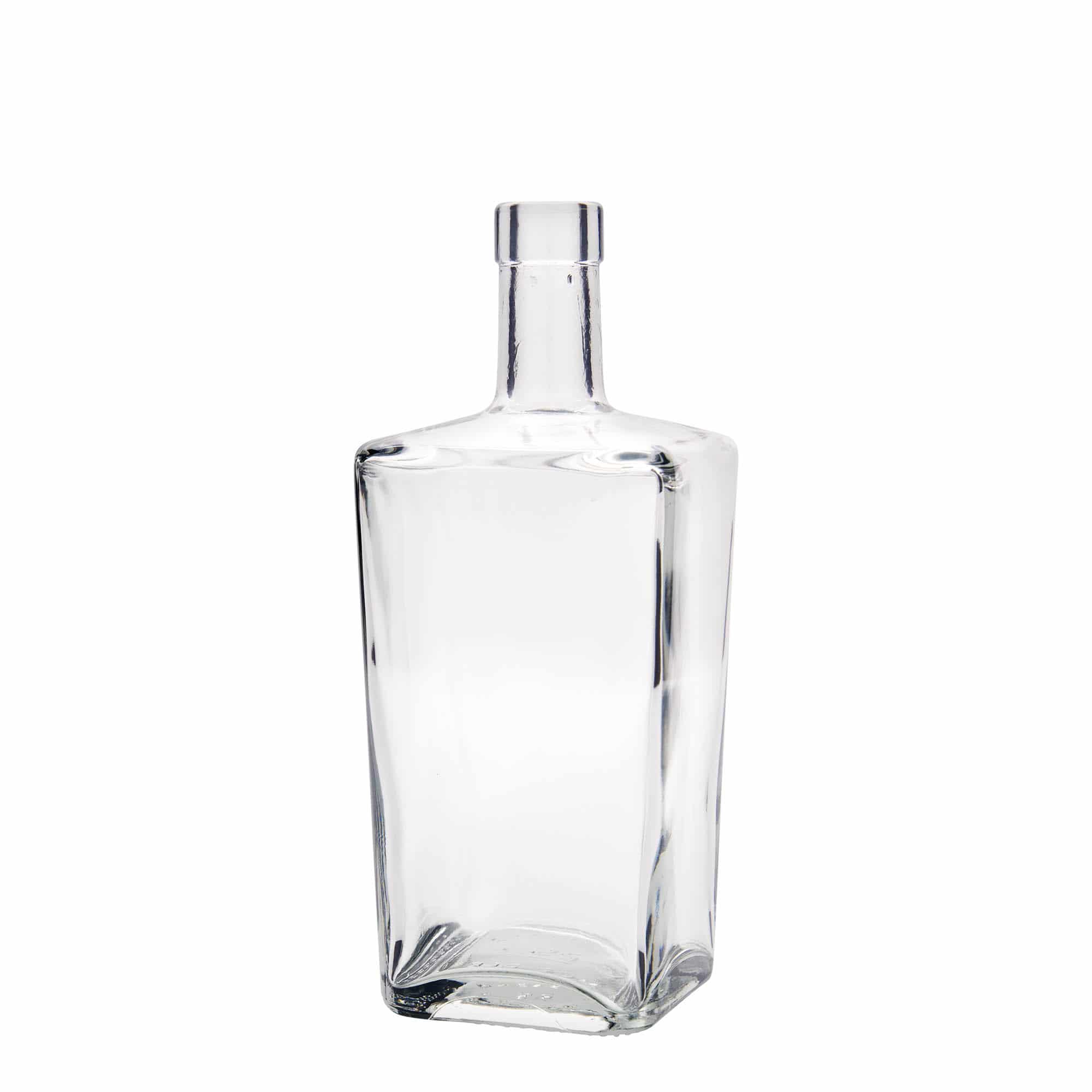Glazen fles 'Noel', 700 ml, vierkant, monding: kurk