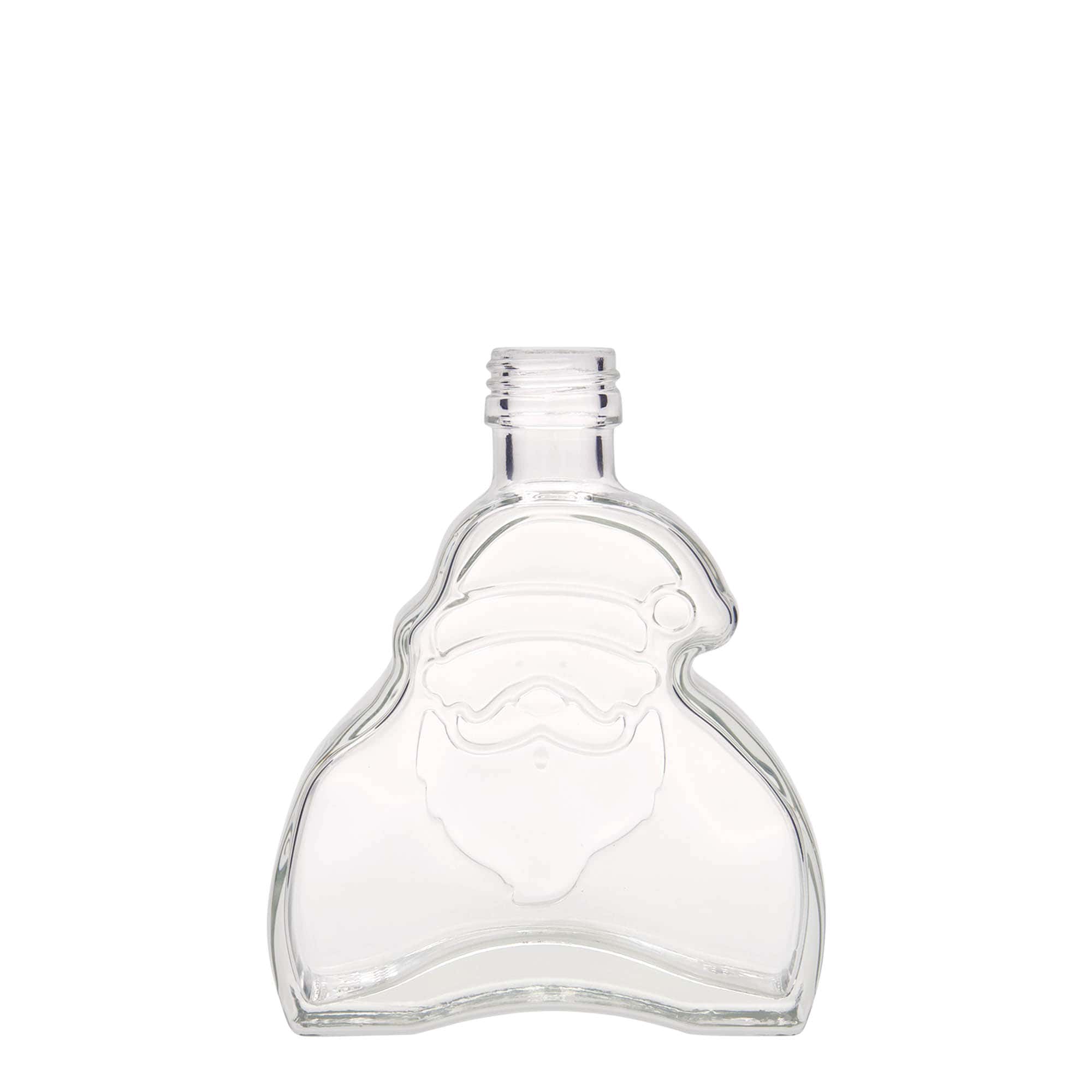 Glazen fles 'Santa Claus', 200 ml, monding: PP 28