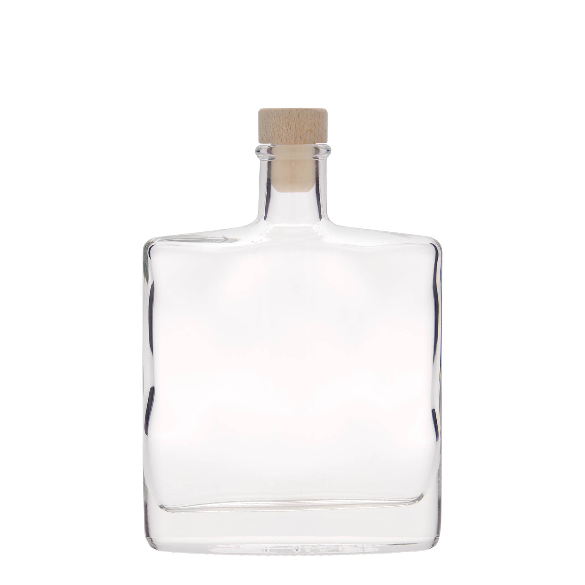 Glazen fles 'Zorbas', 350 ml, ovaal, monding: kurk
