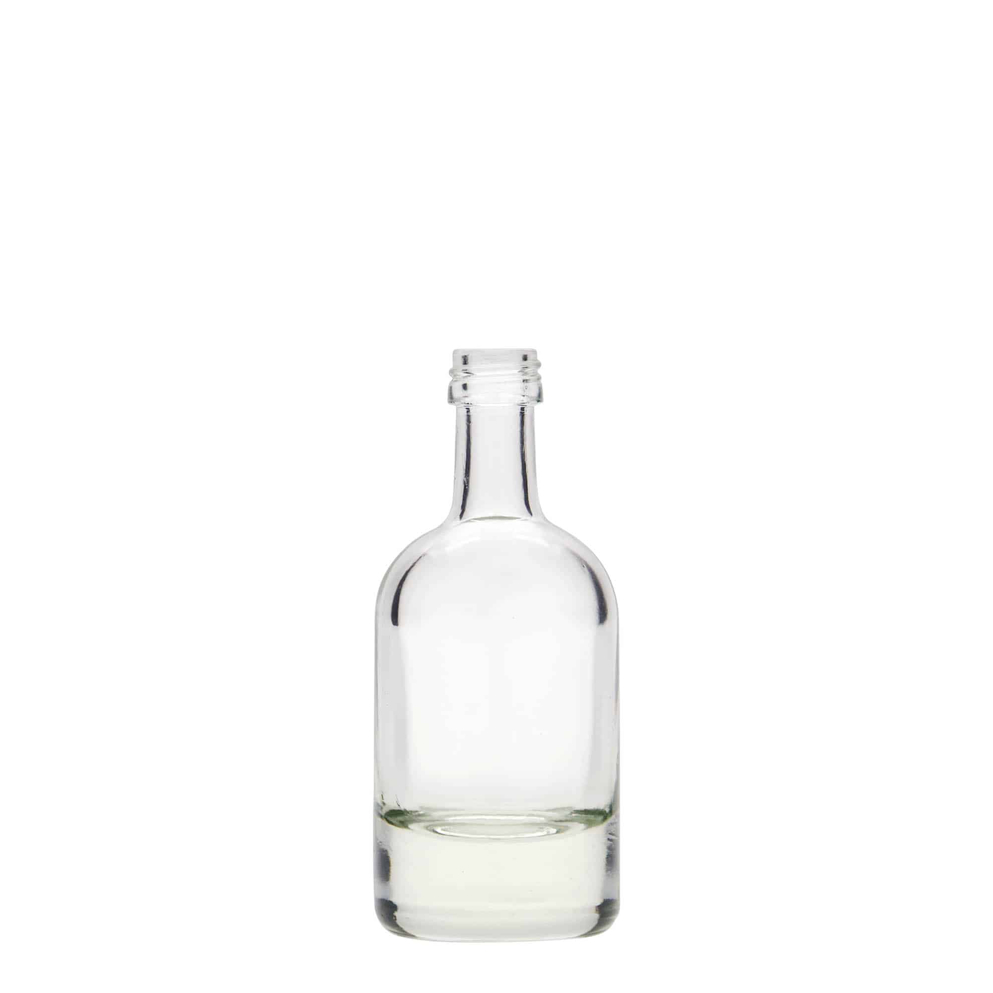 Glazen fles 'Linea Uno', 50 ml, monding: PP 18