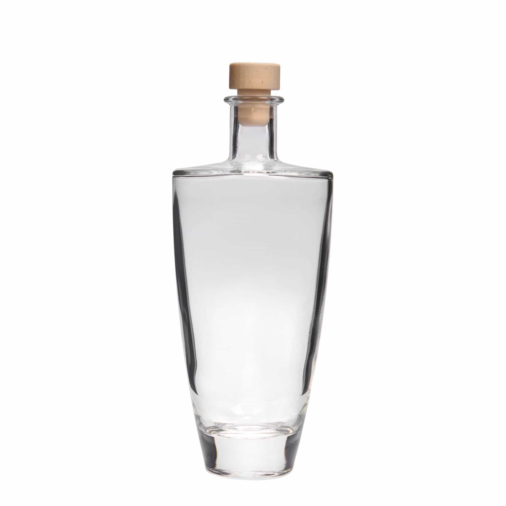 Glazen fles 'Vanessa', 500 ml, ovaal, monding: kurk