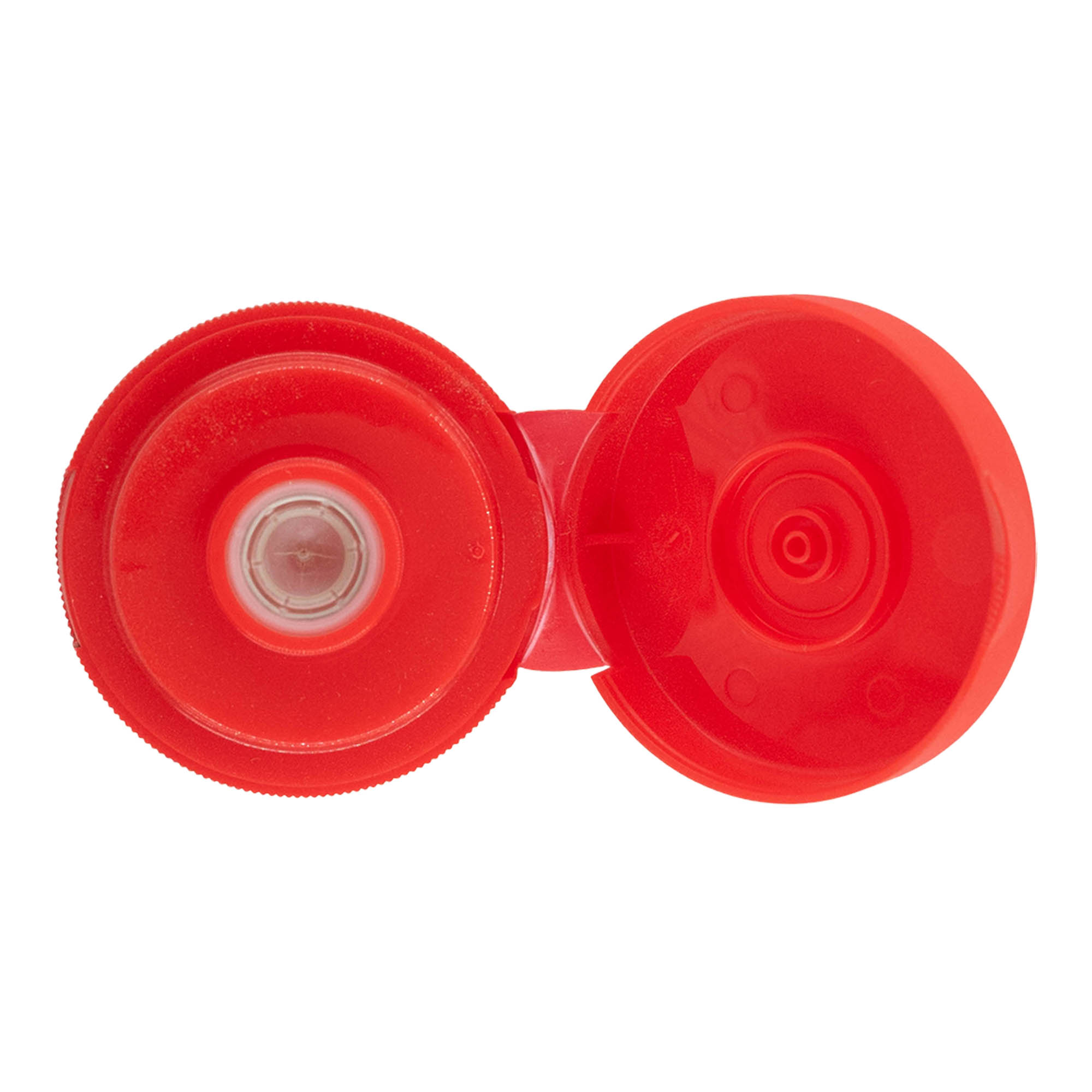 Schroefsluiting klapscharnier, PP-kunststof, rood, voor monding: GPI 38/400