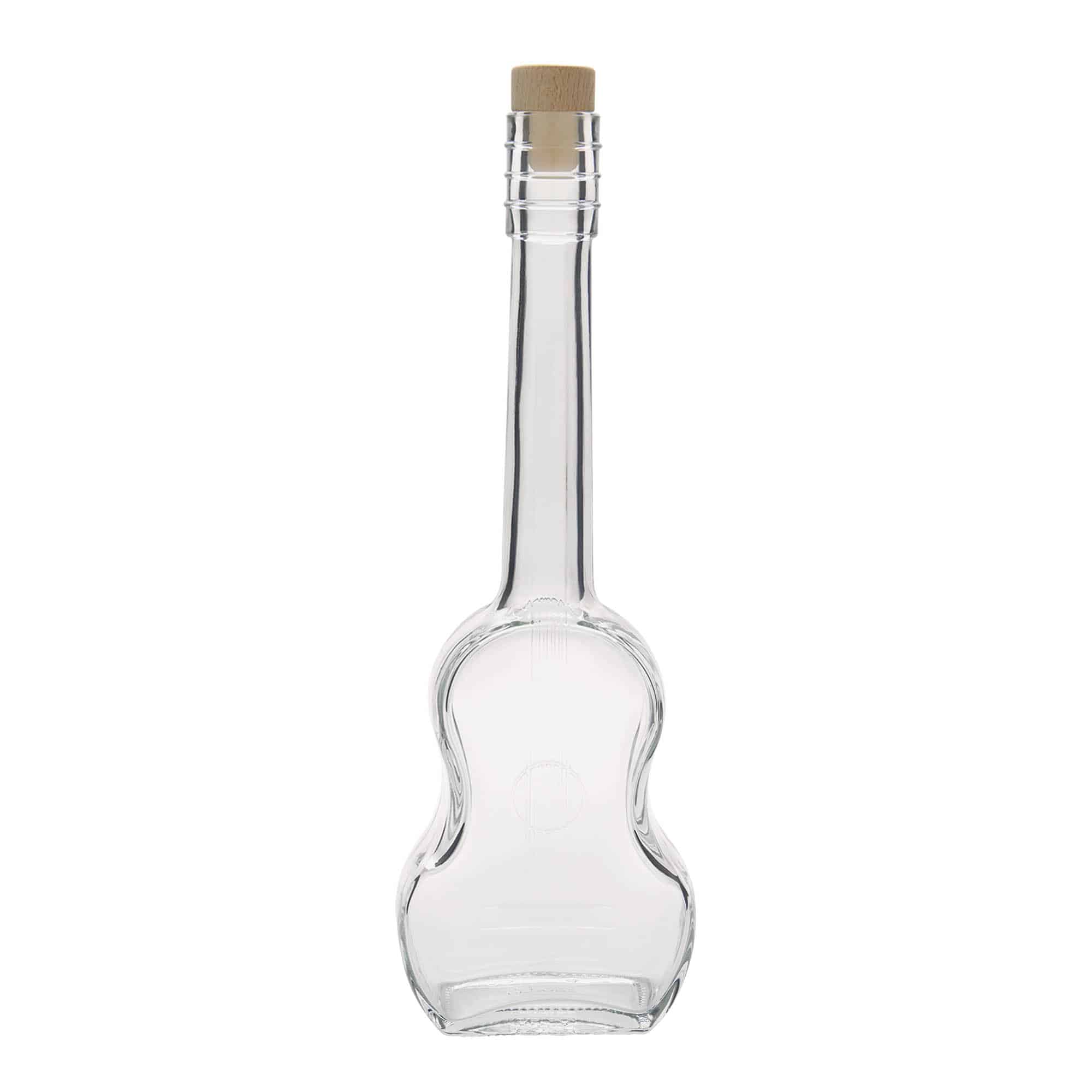 Glazen fles 'Gitaar', 500 ml, monding: kurk