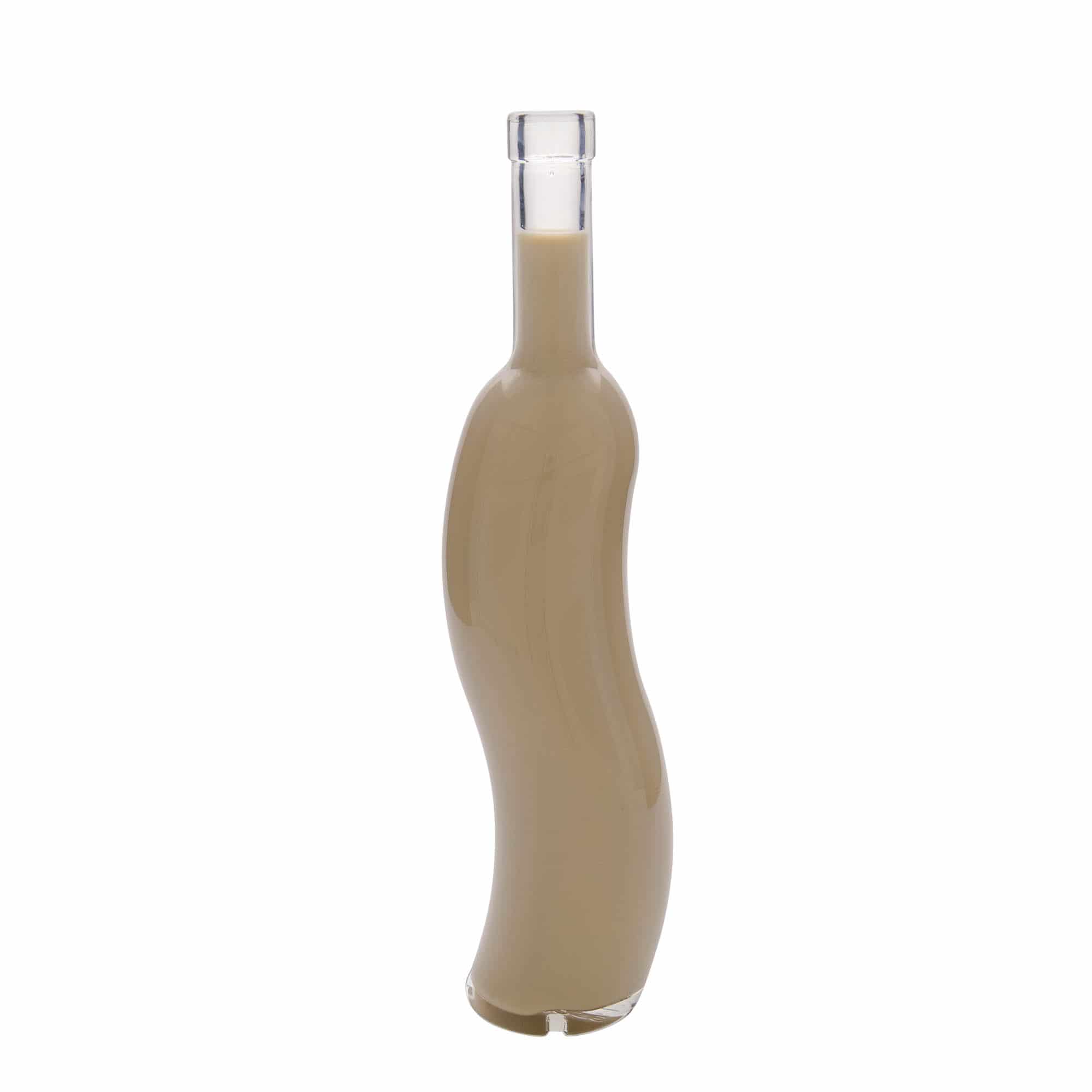 Glazen fles 'La-Ola', 500 ml, halfrond, monding: kurk