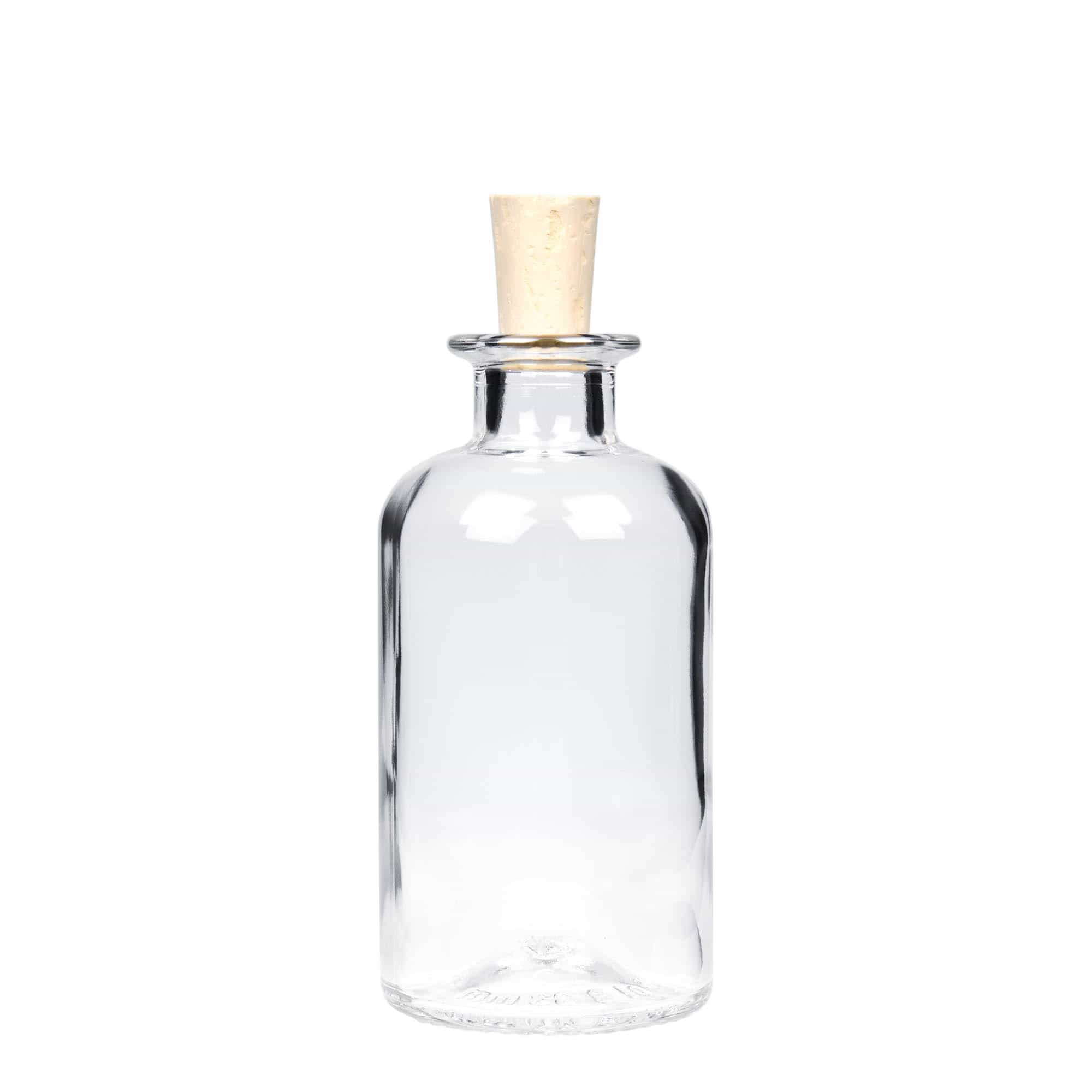 Glazen fles Apotheker, 250 ml, monding: kurk