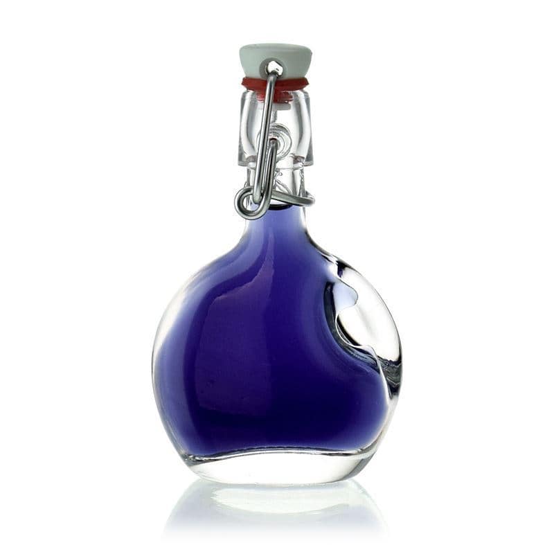 Glazen fles 'Lukas', 40 ml, ovaal, monding: beugelsluiting