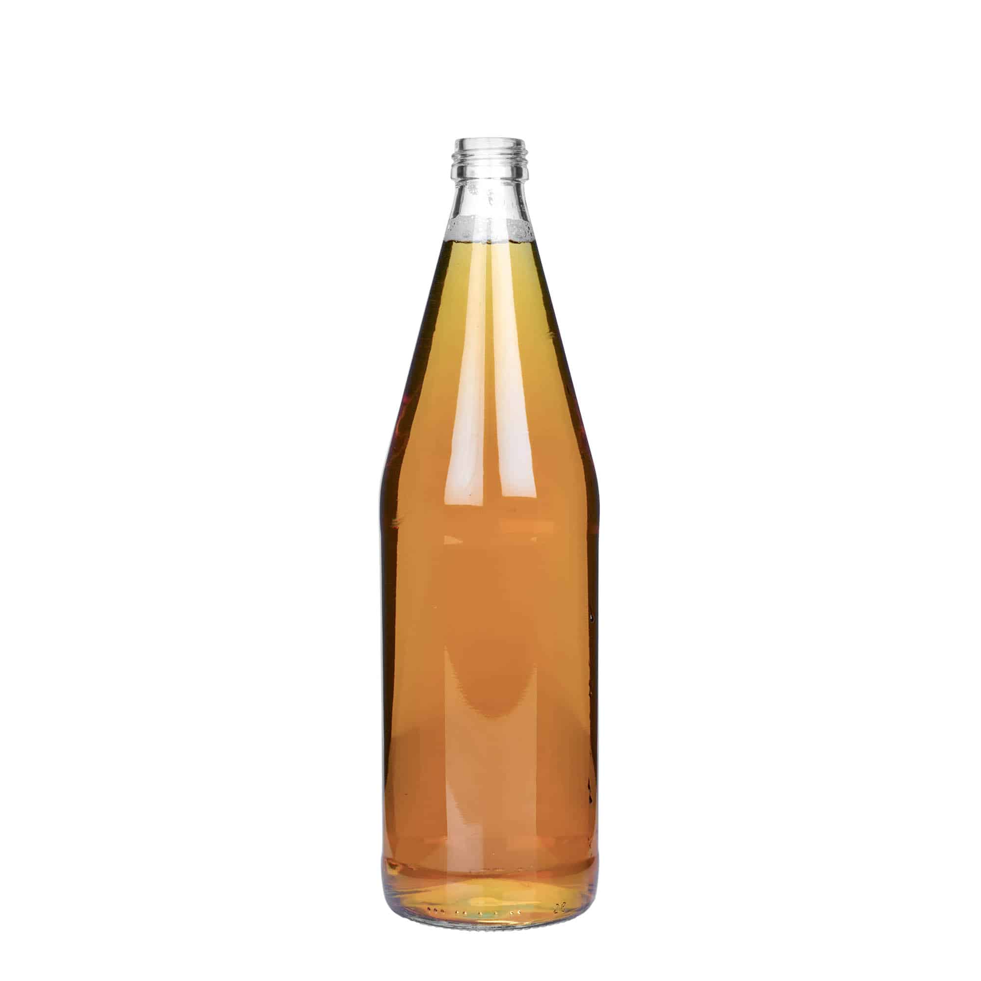 Universele fles wortelvorm, 750 ml, glas, monding: PP 28