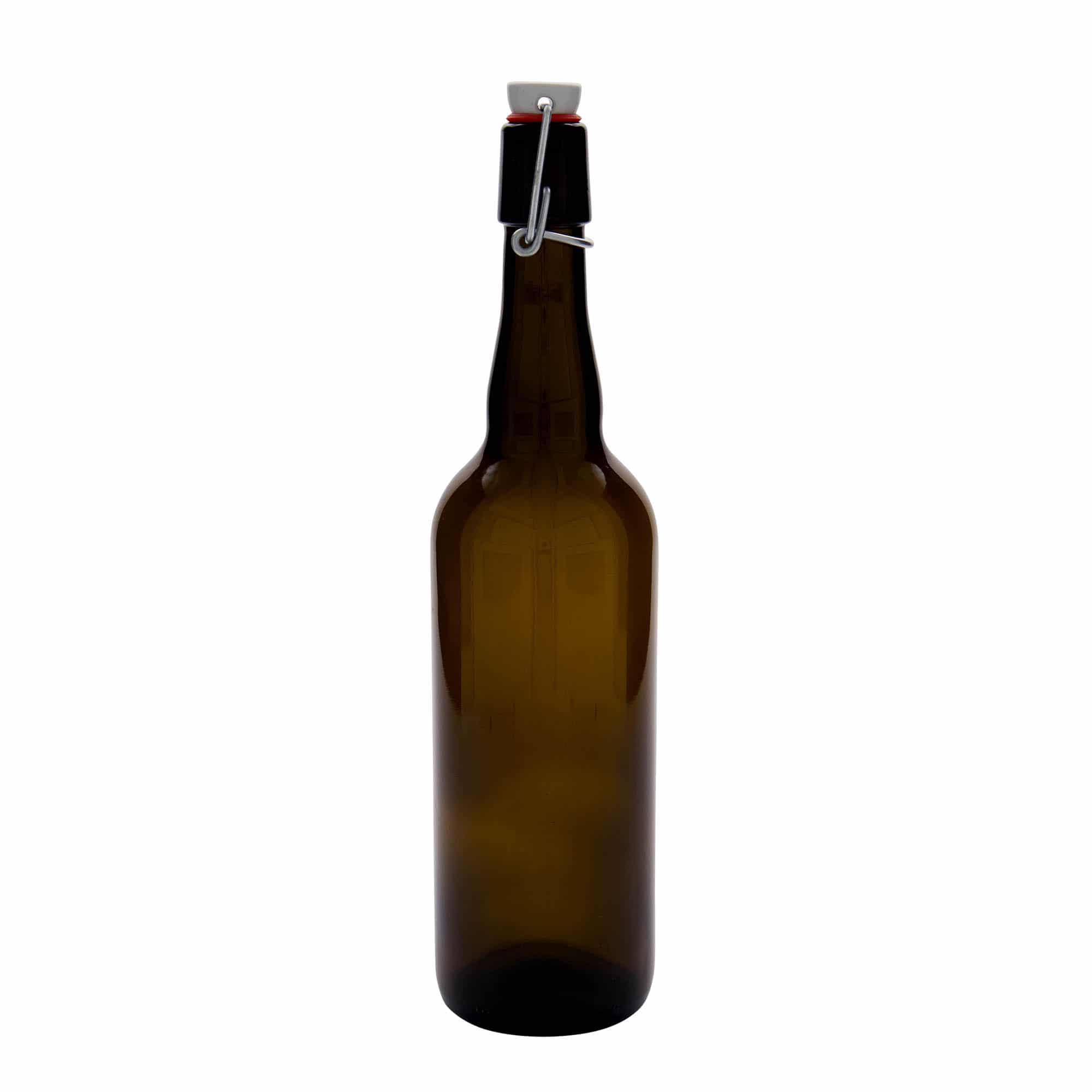Bierflesje België, 750 ml, glas, bruin, monding: beugelsluiting