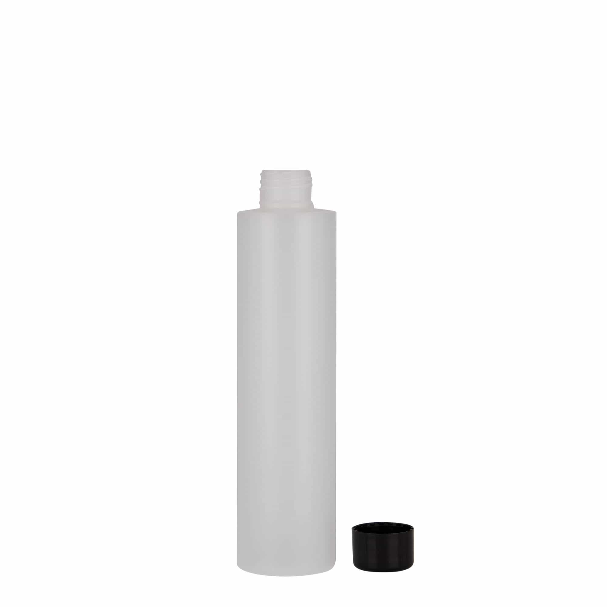 Plastic fles 'Pipe', 200 ml, HDPE, naturel, monding: GPI 24/410
