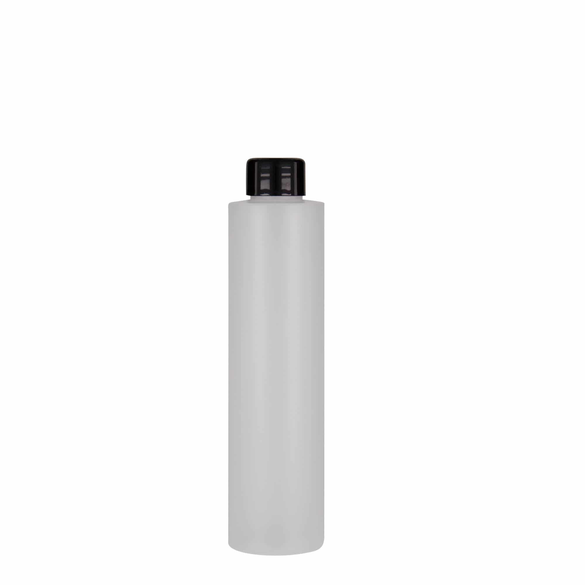 Plastic fles 'Pipe', 200 ml, HDPE, naturel, monding: GPI 24/410